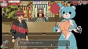 Indian yoga teacher receives bukkake in spooky taboo hentai game.