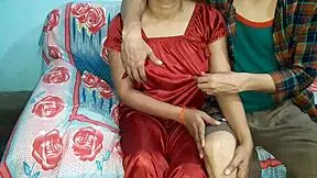 Indian wife enjoys a cozy night in nighty with husband