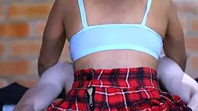 The stepsister's tight body tempts him every time in the apartment.