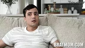 Stepmom Poses Naughty Questions To Ricky Spanish And Sandy Love During POV Blowjob