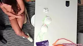 Cute Shoplifter Davina Davis Gets Fucked Hard By Guard In Store