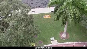 Stepsis Goldie Ortiz rides stepbro on balcony 😏