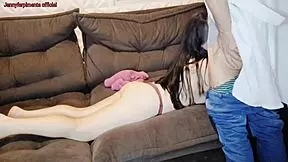 wife with masseur at home