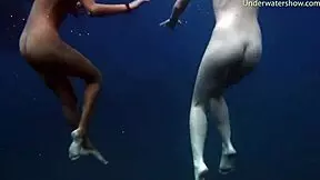 Poolside fun with a teen babe