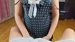 Lovely amateur girl performs good blow BBC and earns a facial