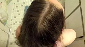 Cumshot in hair feels so wild brushing it through