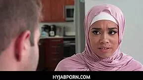 innocent arab stepsis willow ryder in hijab tries blowjob and deepthroat for the first time, nude