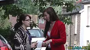 stockings british milf blows monster cock in group fingering