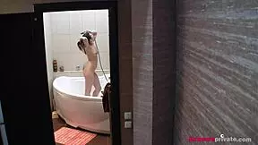 my stepsister showering caught on hidden hd camera