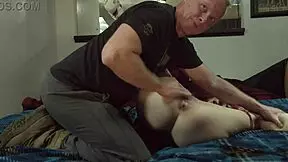 i'm scarlett johnson, getting my pussy roughly fucked in this intense scene.