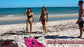 Triple Anal Gangbang in Public