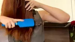 She moves sexy in front of camera