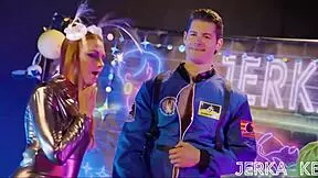 Can sexy babe Armani Dream handle a monster cock in space?