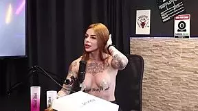 Car crash leaves her injured and inspires music - fiery redhead in sheer red