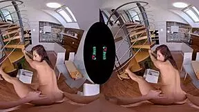 vrhush petite 18+ lexi dona rides cock in vr pov sucking tits fucking