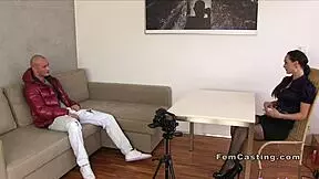 Young big cock guy bangs female agent in hardcore interview
