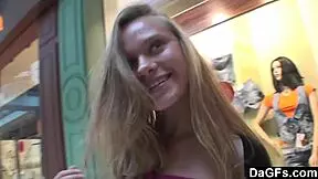 This teen is pleasuring herself at the tanning salon