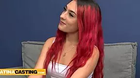 Cute redhead latina bj and cock riding in job interview