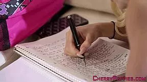 Pretty Blonde Teen Gets Facial