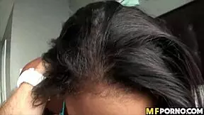 Big titty latina teen girlfriend intensely takes white cock in pov session with spanish friend watching