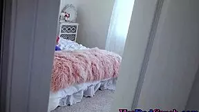 Pov stepteen 18+ receives monster cock blowjob and facial