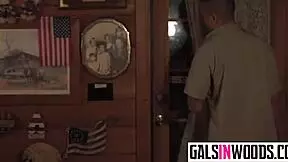 Michelle Martinez Endures Humiliation from Ranger in Outdoor Scene