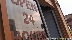 Nevaeh Keyz excitedly tries huge white dick at gloryhole