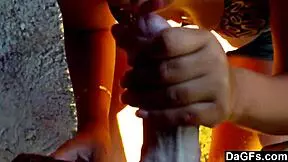 this saucy teen 18+ loves outdoor blowjobs in nature