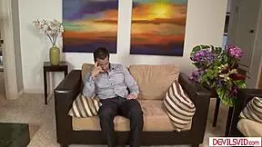 Hey, Check This Out! Wife and Husband Bang Their Petite Teen Babysitter Hard