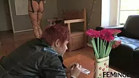 Oh no, these cheating lesbians got caught scissoring and using a strapon at the party?