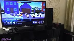 Gamer girl quit the game to enjoy a creampie with riding and ass play.