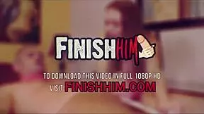 girls finishing the job with pussy play and handjob 😏