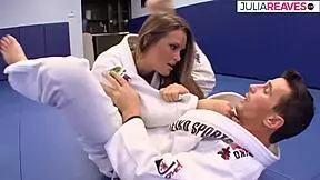 First the sport then the big cock enters her pussy