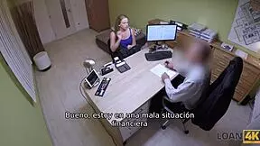 poor student handles money problems through office interview and casting