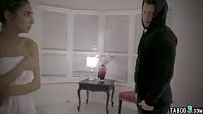 Skinny busty babe gets fucked roughly by a perv 😈