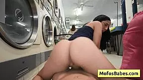 Sexy Teen 18+ Cutie Nikki Mars Gets Fucked And Rides Huge Dick At Public Laundromat