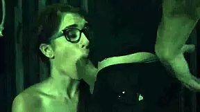 i'm bound in bondage while my husband watches me give a handjob. guys do make passes at gals who wear glasses, right?