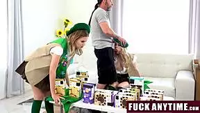 Stepdaughters Ride Stepdaddy's Cock!