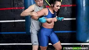 Fit And Fierce Lilly Hall Gets Rough Blowjob And Deepthroat From Studs Big Cock