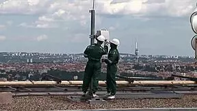 Hot Girl Riding White And Black Cocks In The Sky