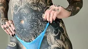 melody radford tries on sheer micro bikini backstage