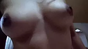 Girlfriend's tits bounce as I make her rebotar, teen 18+ friend watches.