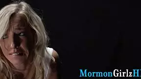 Mormon teen gets hardcore facial