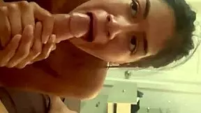 Meredi Deepthroats It All! Petite Latina Blowjob on Monster Cock