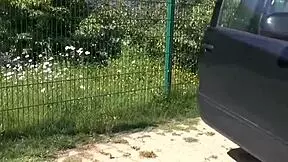 teen whore lilly lil gets fucked hard at the roadside in homemade german scene.