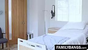 Ebony Nurses Fuck Pussy To Pussy In Hospital Bed