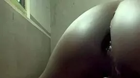 Intense vibrator action on amateur teen pussy