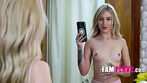 i caught my stepbrother peeping at my natural tits