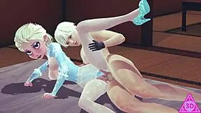 koikatsu elsa frozen has sex blowjob handjob cumshot uncensored 😍