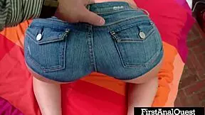 First anal quest with a stunning big-titted blonde! 😍